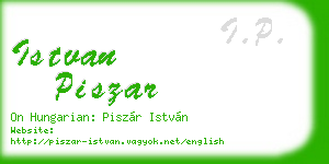 istvan piszar business card