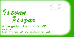 istvan piszar business card